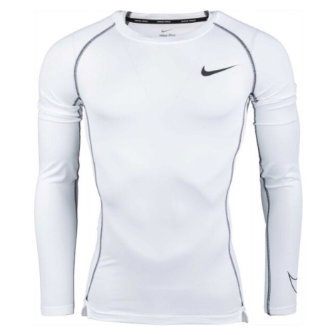Nike NP DF TIGHT TOP LS M Pánske tričko s dlhým rukávom, biela, veľkosť