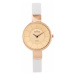 Dámske hodinky s bielym koženým remienkom Jordan Kerr 2249L-A