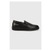 Kožené tenisky Karl Lagerfeld FLINT FLINT pánske, čierna farba, KL53310