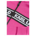 Mikina Karl Lagerfeld Double Jersey Zip Up W/Hood Ružová