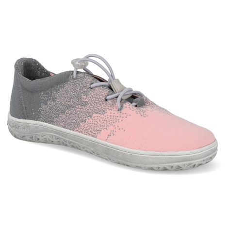 Barefoot tenisky Jonap - Knitt NEW vegan ružovo-šedá