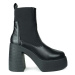 Členkové topánky Altercore Ebony dámske, čierna farba, na platforme,