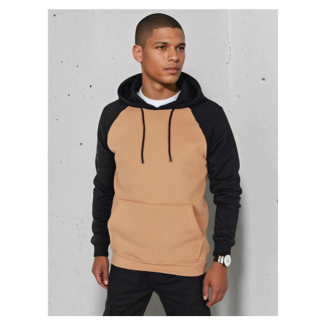 Bluza męska basic z kapturem kamelowa Dstreet