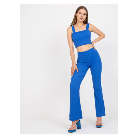 Blue casual set with hanger top
