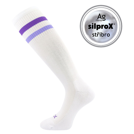 VOXX Retrana ponožky biele/fialové 1 pár 118893
