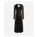 Šaty Karl Lagerfeld Sequin Maxi Evening Dress Black