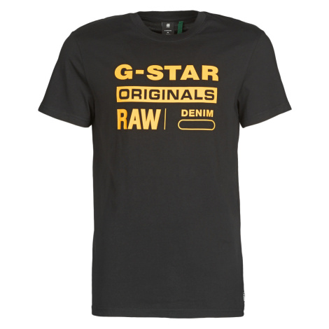 G-Star Raw  COMPACT JERSEY O  Tričká s krátkym rukávom Čierna