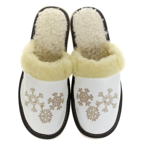 Dámske biele papuče SNOW John-C