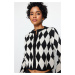 Trendyol Black Crop Pletené Cardigan