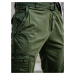 Zelené pánske kapsáčové nohavice s opaskom Bolf CT8906