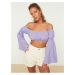 Light Purple Short Blouse Trendyol - Women