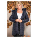 Z6653 DEWBERRY WOMEN'S COAT-PLAIN NAVY BLUE