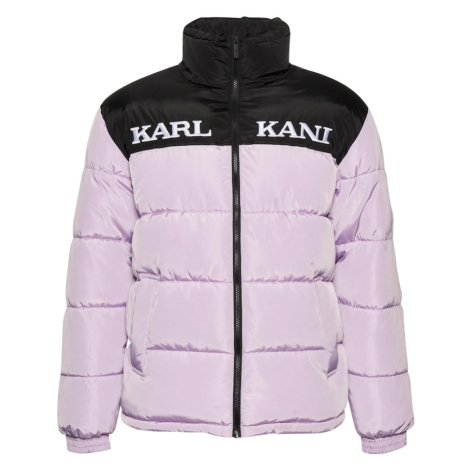 Karl Kani Zimná bunda  levanduľová / čierna / biela