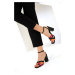 Soho Black-Multi Women's Classic Heeled Shoes 19031