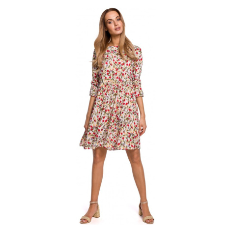 M521 Šaty s nariasenými rukávmi Moe