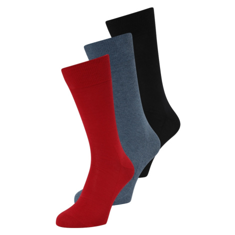 FALKE Ponožky 'Family'  modrosivá / červená / čierna