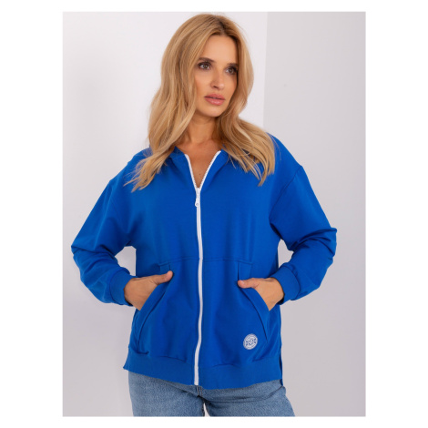 Navy blue women's zip-up hoodie