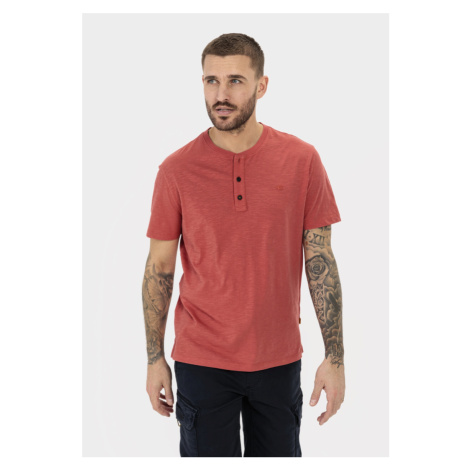 Tričko Camel Active Henley 1/2 Arm Faded Red