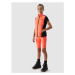 Dievčenské turistické kraťasy 4F JUNIOR SHORTS FNK-4FJWSS24TFSHF436-63N-CORAL NEON