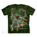 Pánske batikované tričko The Mountain - Jungle Tigers - zelené