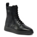 Tommy Hilfiger Členková obuv Sporty Leather Flat Boot FW0FW07799 Čierna