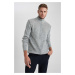 DEFACTO Standard Fit Half Turtleneck Knitwear Cardigan