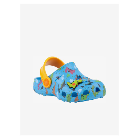 Modré chlapčenské vzorované papuče Coqui Little Frog
