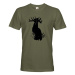 Poľovnícke tričko s potlačou s Jeleňom európskym