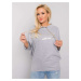 Excessive gray cotton melange blouse