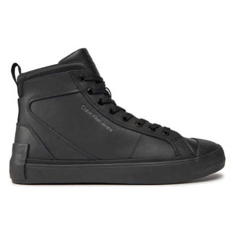 Calvin Klein Jeans Sneakersy Vulcanized Mid Laceup Mix In Uc YM0YM00900 Čierna
