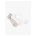 Koton 3-Piece Socks Set Basic Textured Multi Color Cotton