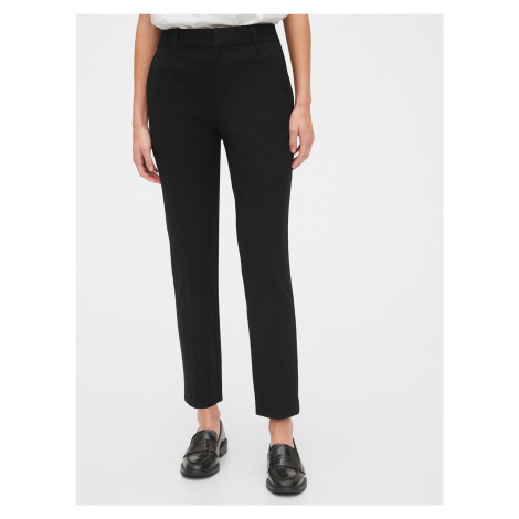 GAP Nohavice slim ankle pants Čierna