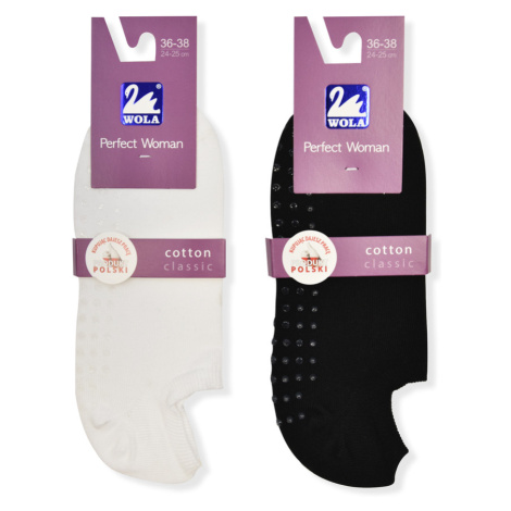 Hladké dámske ponožky + ABS Wola