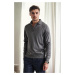 28296 Dewberry Polo Neck Mens Knit Sweater-ANTHRACITE