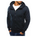 Navy blue men's zip up hoodie