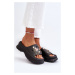 Women's Foam Slippers with Embellishments Black Afariana