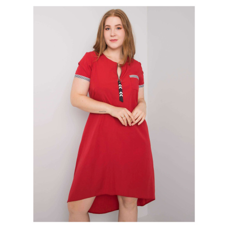 Červené pohodlné šaty LK-SK-506827.45-red