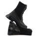 Členková Obuv Karl Lagerfeld Kc Hi Lace Mix Boot Black Lthr & Textile