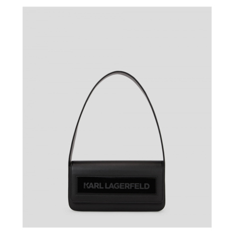 Kabelka Karl Lagerfeld Ikon/K Md Flap Shb Leather Čierna