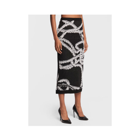 Iceberg Puzdrová sukňa 22II2P0AC037056 Čierna Slim Fit