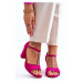 Suede heeled sandals Fuchsie Florines