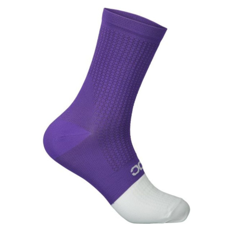 POC Cyklistické ponožky klasické - FLAIR - fialová/biela