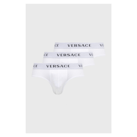 Slipy Versace (3-pak) pánske, biela farba, AU04319