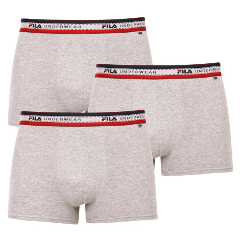 3PACK pánske boxerky Fila sivé (FU5059/3-400)