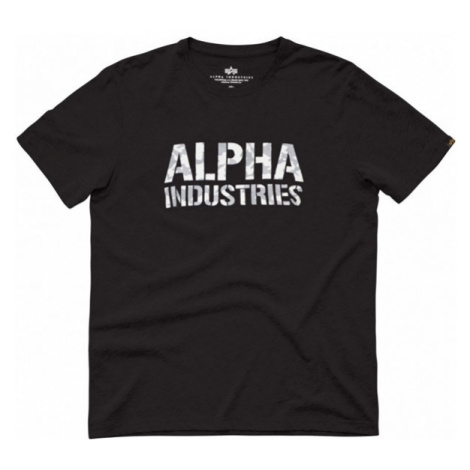 Pánske tričko Alpha Industries Camo Print Tee Black