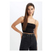 DEFACTO Coool Skinny Fit Cotton Crop Top with Rope Strap