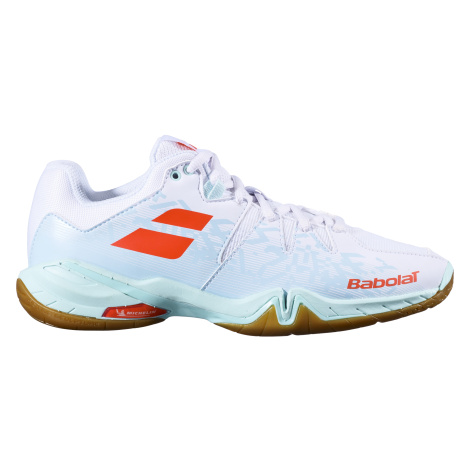 Babolat Shadow Spirit White/Light Blue Women's Indoor Shoes EUR 40.5