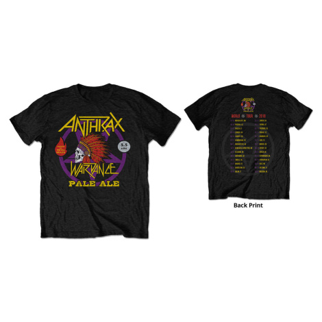 Anthrax tričko War Dance Paul Ale World Tour 2018 Čierna