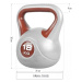 Gorilla Sports Kettlebell činka, vinylová, hnědá, 18 kg