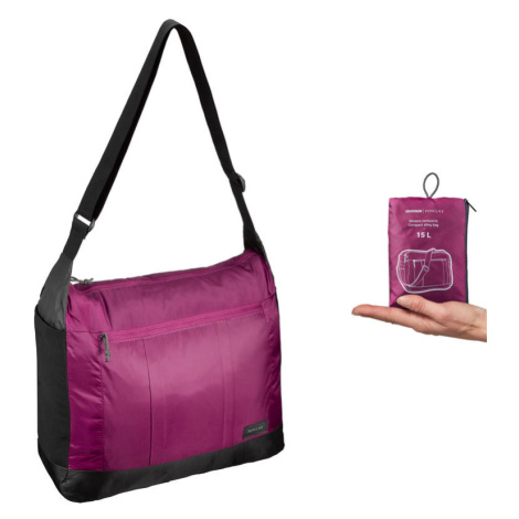 Skladná cestovná taška Travel 15 l fialová FORCLAZ
